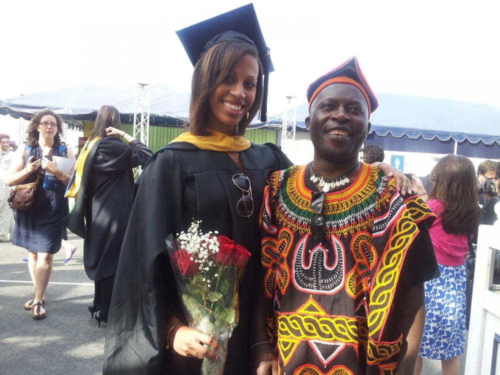 Vincent with daughter Azah at her Graduation